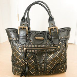 Isabella Fiore black/brass Stud Muffin tote/purse